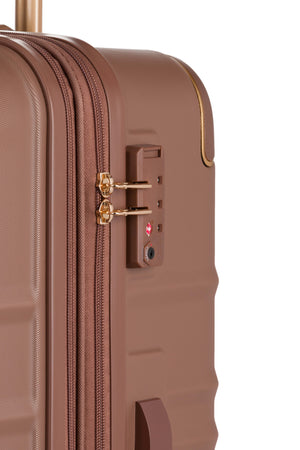 SWISSGEAR 8027 Expandable Spinner 3 Piece Luggage Set - Maple TSA-approved combination lock for peace of mind