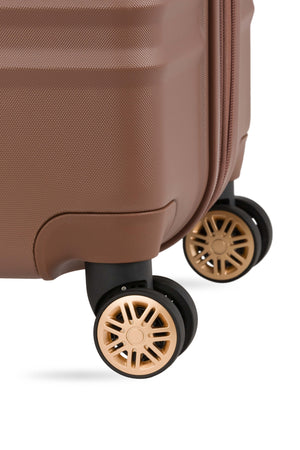 SWISSGEAR 8027 Expandable Spinner 3 Piece Luggage Set - Maple Eight 360-degree wheels for superior maneuverability