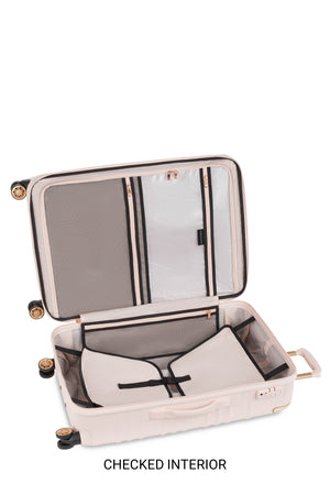 SWISSGEAR 8027 Expandable Spinner 3 Piece Luggage Set - Rose Adjustable clothes compression panels help prevent shifting of contents
