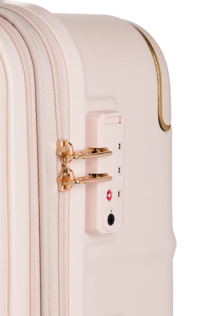 SWISSGEAR 8027 Expandable Spinner 3 Piece Luggage Set - Rose TSA-approved combination locks for peace of mind