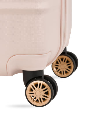 SWISSGEAR 8027 Expandable Spinner 3 Piece Luggage Set - Rose Eight 360-degree wheels for superior maneuverability