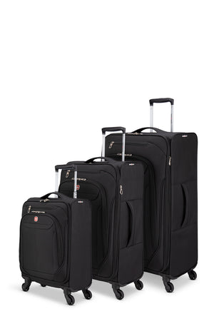 SWISSGEAR Marumo Collection 3 Piece Expandable Upright Luggage Set - Black