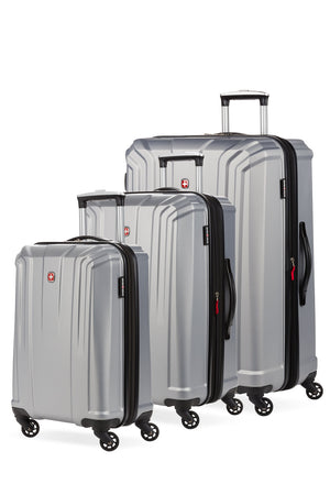 Swissgear 3750 3pc Hardside Spinner Luggage Set - Silver